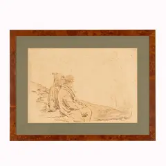 I due pescatori by Basilio Cascella, lithograph "I due pescatori" tratta dall'Illustrazione Abruzzese del, offered Jun 2025