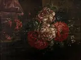 Jean-Baptiste Monnoyer, Natura Morta Di Fiori, oil on canvas applicata on panel Cornice seconda meta'