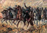 Giovan Francesco Gonzaga, Carica di cavalli e cavalieri