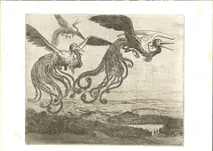 Hans Thoma, Gli uccelli meravigliosi, Monogramma nella parte in basso a sinistra seguito dall'anno