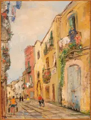 Una strada di Ortona by Michele Cascella, offered Sep 2024