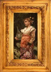 Ritratto di Nunziata Cermignani in Michetti by Francesco Paolo Michetti, 1888, offered Sep 2024