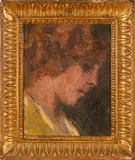 Basilio Cascella, Profilo di donna in cornice a palmette