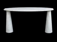 Angelo Mangiarotti, Console with structure and top in white Carrara marble mod. Eros, Produced by Skipper