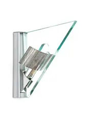 Carlo Forcolini, Icaro wall lamp with painted metal body, polished aluminium diffusers and ground crystal, Produced by Artemide