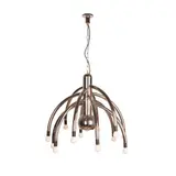 Goffredo Reggiani, Chandelier in chromed metal with 13 lights