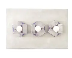 Wall sconce in hand blown Murano glass on a steel base in the colors of lavender by Albano Poli, Produced by Poliarte, offered May 2024