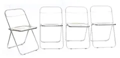 Giancarlo Piretti, 4 Plia chairs, Produced by Castelli