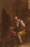 Giuseppe Maria Crespi, Atelier del pittore, oil on canvas