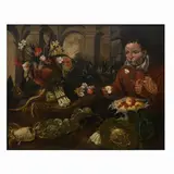 La merenda del fruttivendolo by Pietro Paolo Bonzi, oil on canvas, offered Aug 2023