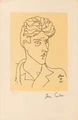 Testa di giovane by Jean Cocteau, Es 40/200, offered Oct 2022