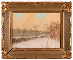 Paesaggio invernale by Giuseppe Casciaro, offered Sep 2022