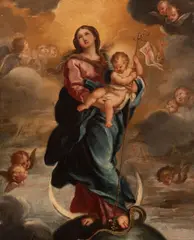 Sebastiano Conca, Vergine Immacolata con Gesù bambino, Bozzetto preparatorio