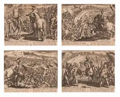 Antonio Tempesta, Quattro episodi della guerra fra Batavi e Romani