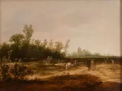 Paesaggio con figure a cavallo by Pieter de Neyn, 1625, Attribuzione a cura della Prof. Alessandra Bertoldi (10 gennaio, offered Jul 2022