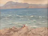 Carlo Aimetti, Bagnanti sulle rive del Garda