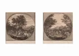 Francesco Bartolozzi, Coppia di incisioni - The rural Italian's Wedding e The Rural Italian's Ball
