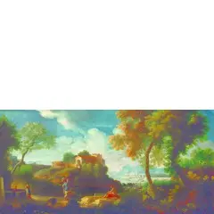 Paesaggio by Jan Frans van Bloemen, oil on canvas, offered Mar 2013