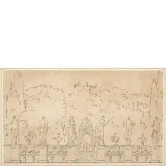 Villa Strozzi by Felice Giani, Penna e inchiostro marrone, offered Mar 2013