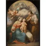 Sacra Famiglia by Giovanni Carnovali Detto Il Piccio, oil on canvas, offered Mar 2013