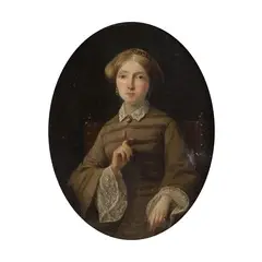 Claudius Jacquand, Ritratto di giovane dama, oil on canvas