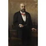 Egisto Lancerotto, Ritratto del commendatore A. Salviati / Firmato in basso a sinistra, oil on canvas