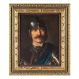 Luciano Borzone, Ritratto d'uomo in armatura, oil on canvas