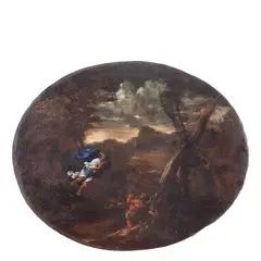 Paesaggio con Dio che appare a Caino by Giovanni Battista Pace, oil on canvas, offered Nov 2014