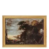Salvator Rosa, Paesaggio costiero con arco roccioso e figure