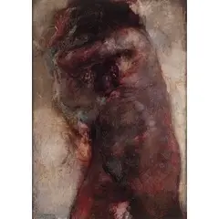 NUDO IN BRUNO, 1961 by Renzo Vespignani, oil on canvas, offered Dec 2014