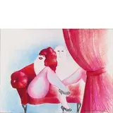 VOYEUR, 2004 by Silvina Benguria, pastel on paper, offered Dec 2014