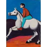 Pompeo Borra, CAVALIERE, 1965, oil on canvas