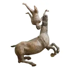 Andrea Spadini, CAVALLO E CAVALIERE, terracotta