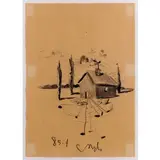 UNTITLED, 1985 by George Condo, pencil on paper, offered Dec 2014