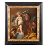 San Giuseppe e Gesu' Bambino by Giovanni Raffaele Badaracco, oil on canvas, offered Mar 2015