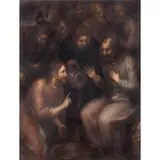 La Lavanda dei piedi by Giovanni Domenico Cappellino, oil on canvas, offered Mar 2015