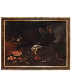 Natura morta con cacciagione e frutti / Natura morta con cacciagione by Giacomo Francesco Cipper Detto Il Todeschini, offered May 2015
