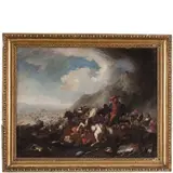 Antonio Calza, Battaglia tra cavallerie turche ed europee