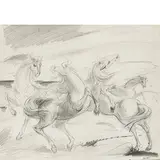 Aligi Sassu, QUATTRO CAVALLI, 1961