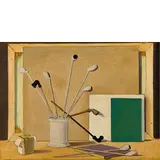 Antonio Bueno, VASO CON PIPE E LIBRI, 1951