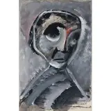 BUSTO, 1948/50 by Mario Sironi, tempera on paper applicata on canvas, offered Jun 2015