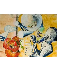 Lucio Pozzi, INVESTITURE, 1985, oil on canvas