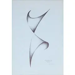 Renato Righetti, STUDIO PER UNA AEROSCULTURA, ANNI 60, ink on paper