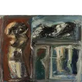 COMPOSIZIONE, 1952/54 by Mario Sironi, oil on canvas, offered Jun 2015