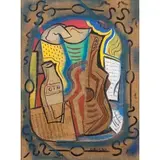 Pippo Oriani, RICORDI DI PARIGI, 1962, collage ed olio magro on canvas di juta