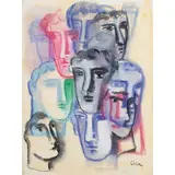 Sandro Chia, SENZA TITOLO, anni 90, mixed media on paper