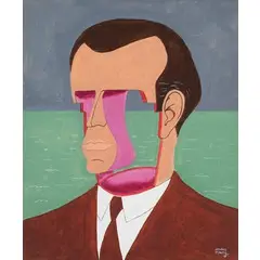 L'EXPERIENCE, 1976 by Maurice Henry, oil on canvas, offered Jun 2015
