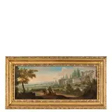 Paolo Anesi, Veduta con le Terme di Caracalla e della piramide di Caio Cestio / Veduta della campagna romana