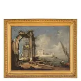 Giacomo Guardi, Capriccio, oil on canvas