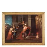 Donato Creti, Salomone incensa gli idoli, oil on canvas